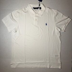 Ralph Lauren White Polo with Navy Accents